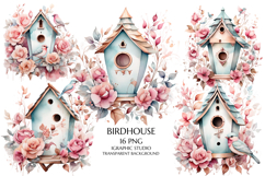Pink Birdhouse Clipart Product Image 1