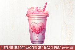 Valentine Coffee Cup Sublimation Clipart Product Image 1