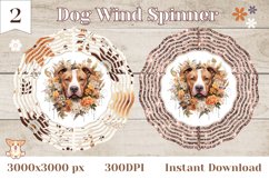 Watercolor Dog Wind Spinner Design, Pit Bull Wind Spinner Product Image 1