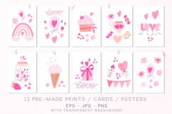 Love Bundle. Holiday Patterns, Cards, Heart Clipart Product Image 2