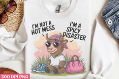 I'm not a hot mess i'm PNG, Funny Animal Sublimation PNG Product Image 2