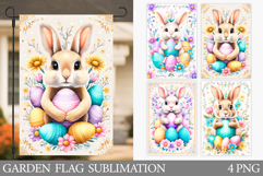 Easter Bunny Garden Flag. Easter Garden Flag Design Product Image 1