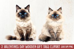 Valentine Cats Clipart, Valentine Pets Clipart Product Image 1
