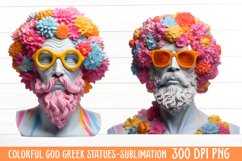 Colorful God Greek Statues Sublimation, Watercolor Clipart Product Image 2
