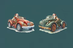 Watercolor Santa cliparts. 2 PNG sublimation Product Image 5