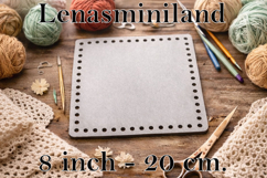 Square basket base 8 inch 20 cm bottom digital file laser cu Product Image 1