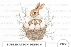 Watercolor Easter Bunny png Product Image 1