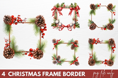 Christmas Frame Border Sublimation PNG Product Image 1
