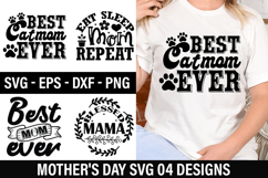 Mother's Day SVG Design - Eat Sleep Mom Repeat Product Image 1