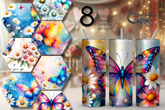 Fairy Butterfly | skinny tumbler Sublimation design Product Image 1