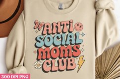 Anti social moms club PNG, Retro Mama Sublimation PNG Product Image 2