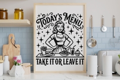 Today's Menu Take It Or Leave It Svg, Funny Kitchen Svg. Product Image 2