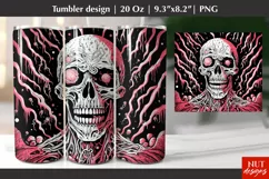 Halloween tumbler 20oz Creepy Zombie tumbler sublimation PNG Product Image 1