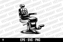 Vintage barber chair vector illustration. Perfect for barber Product Image 1