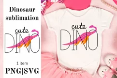 Cute DINO. Dinosaur SVG. Kids Sublimation PNG Product Image 1
