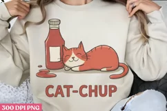 Cat-chup PNG, Funny Animal Puns Sublimation PNG Product Image 2