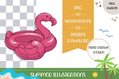 Hand Drawn Flamingo Illustration, Cartoon Flamingo PNG Product Image 1