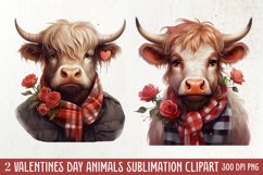Valentines Day Animals Clipart, Valentines Couple Product Image 2