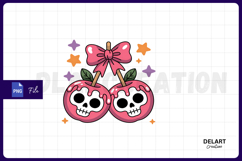 Spooky Season Png, Halloween Cherry Png Design Product Image 1