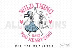 Wild Thing You Make My Heart Sing Sublimation PNG Product Image 1