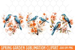 Spring Garden Clipart, Flowers Sublimation Designs Product Image 1