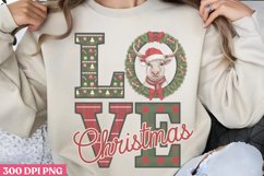 Love Christmas PNG,Highland Cow Sublimation PNG Product Image 2