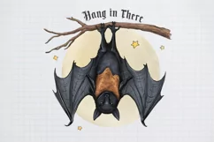 Vintage Halloween, Hang in there Clipart PNG Product Image 2