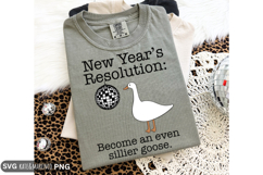 Funny New Years Eve SVG | Silly Goose SVG PNG | Funny SVG Product Image 1