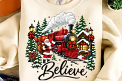 Vintage Santa Christmas PNG, Christmas Sublimation Product Image 2