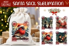 Cozy Christmas Santa Sack Designs, Winter Gift Bag Designs Product Image 1