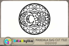 Sun and Moon Mandala Svg, Sun and moon Svg, Celestial Svg Product Image 1