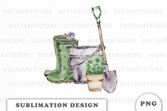 Watercolor Garden sublimation PNG Product Image 1