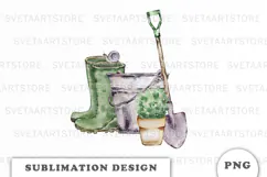 Watercolor Garden sublimation PNG Product Image 1