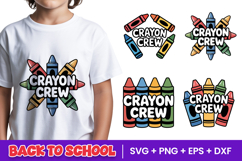 Crayon Crew School Kids SVG PNG Product Image 1
