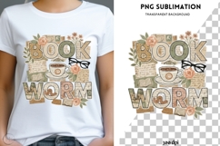 Book worm png design for T-shirts Product Image 1