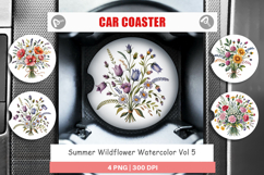 Car Coaster Summer Wildflower Product Image 1