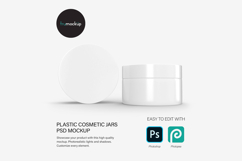 Plastic Cream Jars - PSD Mockup Product Image 1