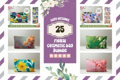 Flowers Cosmetic Bag Bundle, Floral Cosmetic Bag Designs Product Image 1