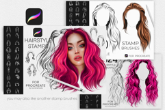 CyberPunk Hairstyle Procreate Brushes Product Image 4