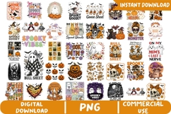 Halloween Bundle Sublimation, Spooky Season Png Product Image 1