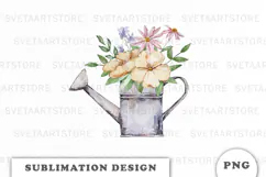 Watercolor Garden sublimation PNG Product Image 1