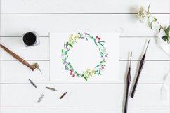 Watercolor summer clipart wreath with wildflowers #w169 Product Image 4