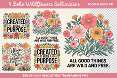 Wildflowers Sublimation PNG Product Image 1