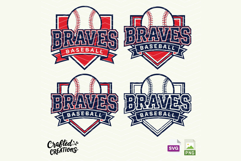 Braves Baseball SVG PNG Files, Cricut Design, Sublimation Product Image 1