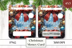 Christmas Wreath Money Card, Christmas Money Card Design Product Image 1