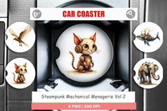 Steampunk Menagerie Car Coaster Product Image 1