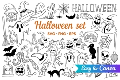 Halloween Doodle Clipart Set Product Image 1