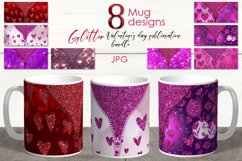 Valentines Sublimation Mug glitter design Bundle, JPG Product Image 1