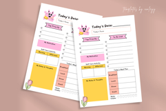 Cute Aesthetic Daily Planner Template Editable Canva Daily Product Image 1