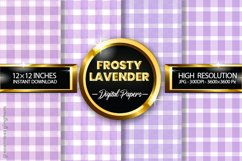 Frosty Lavender Gingham Digital Papers 04 Variations Product Image 1